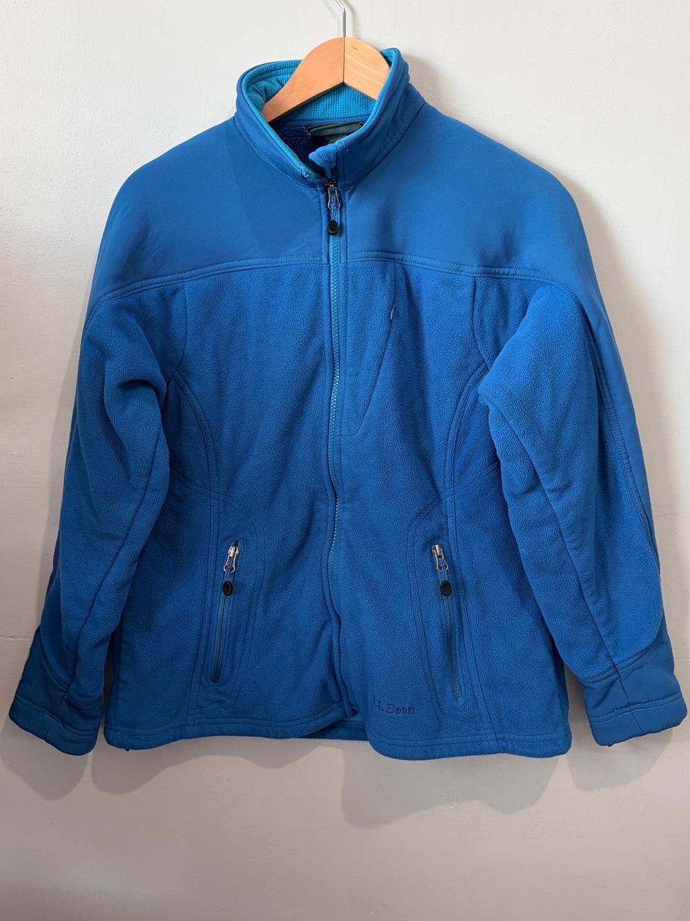 LL Bean Blue Polartec Fleece Thinsulate Insulated Jacket Women M